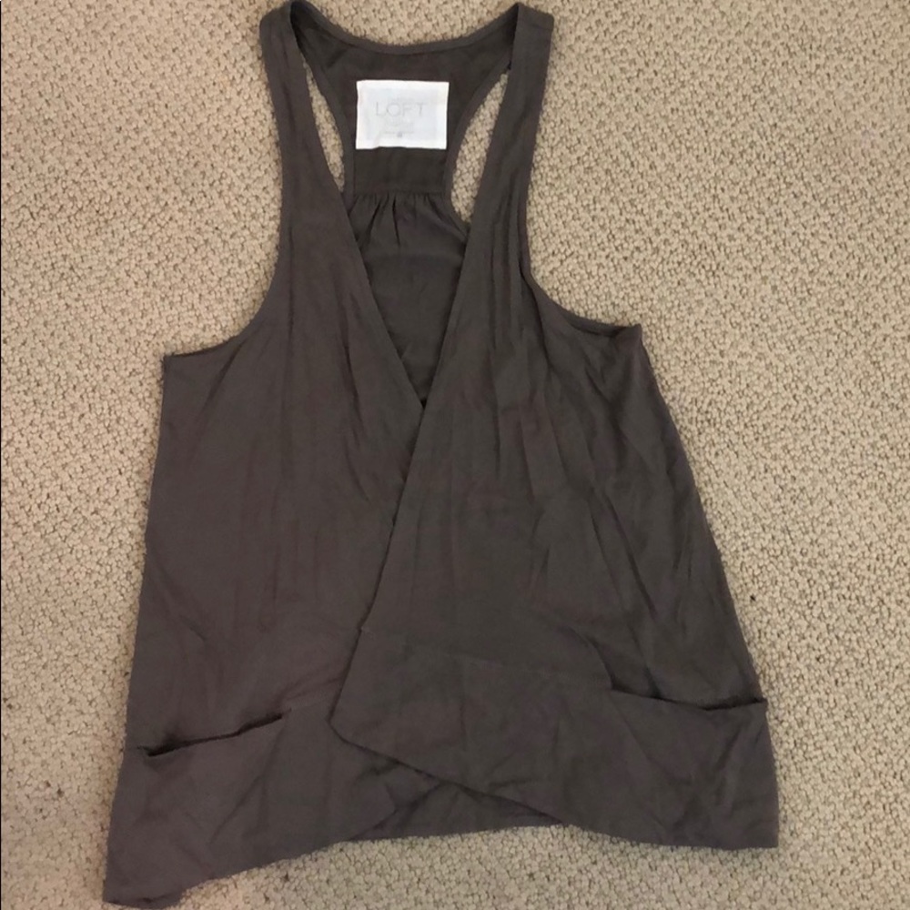 Ann Taylor Loft, Sleeveless T- Shirt Cardigan